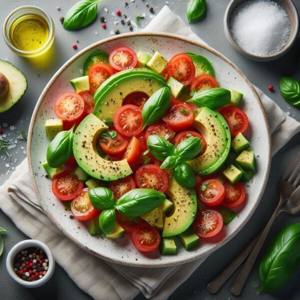 Salada de Abacate com Tomate