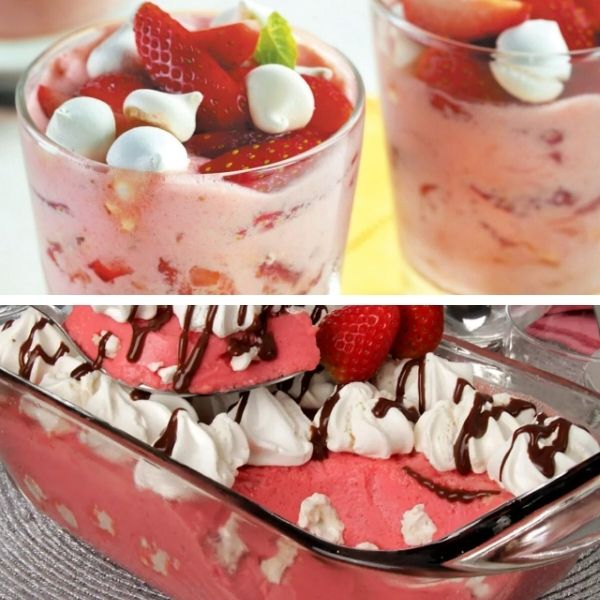 Mousse de Morango-com Suspiro